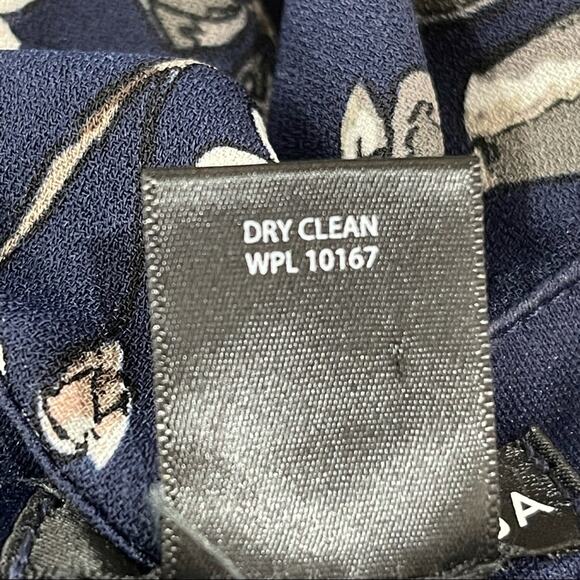 Aqua Blue w/ Pink Floral Faux Wrap Maxi Dress - Medium - Picture 15 of 16